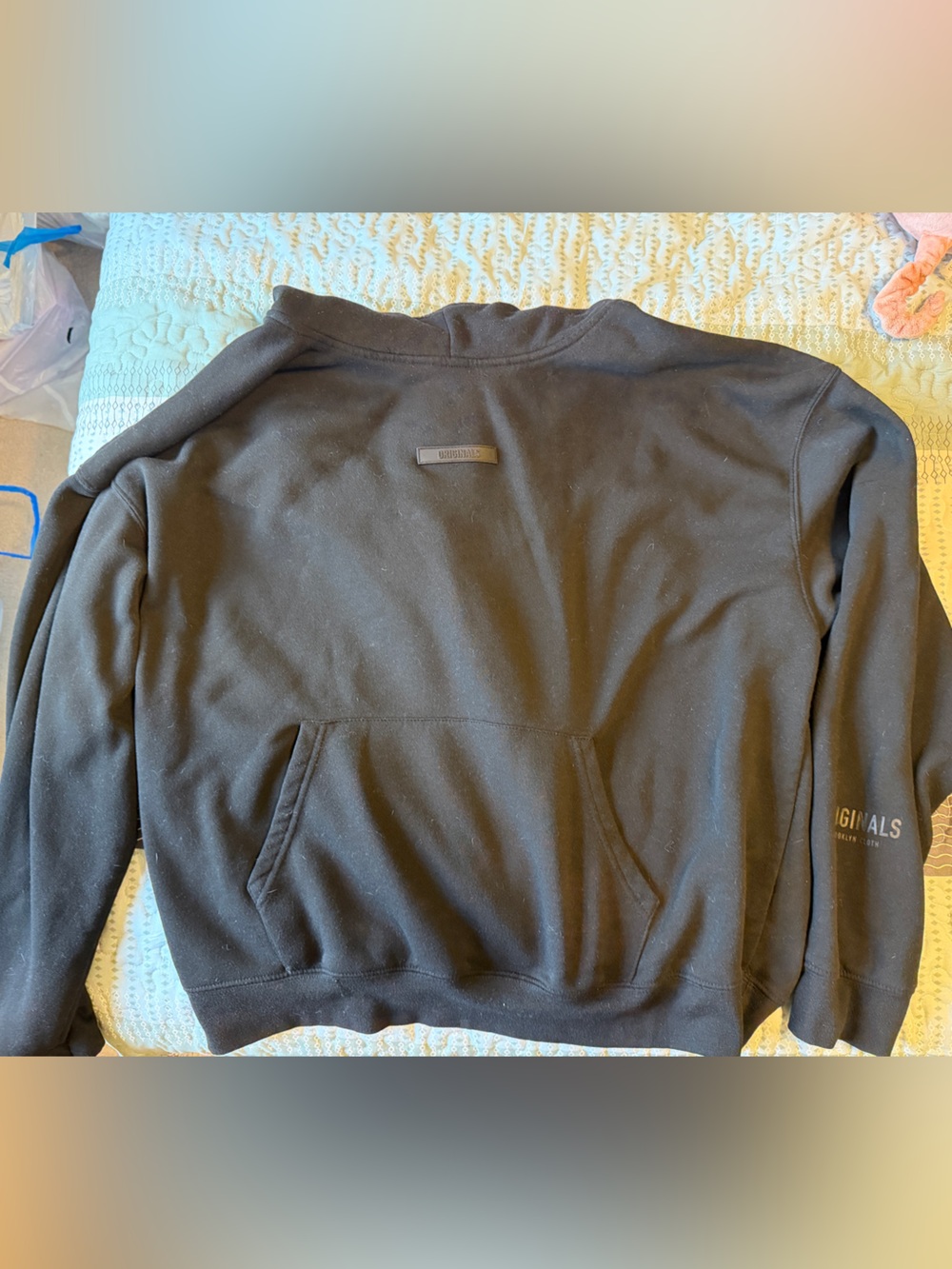 Black Pullover Hoodie Sweatshirt - Originals Detail